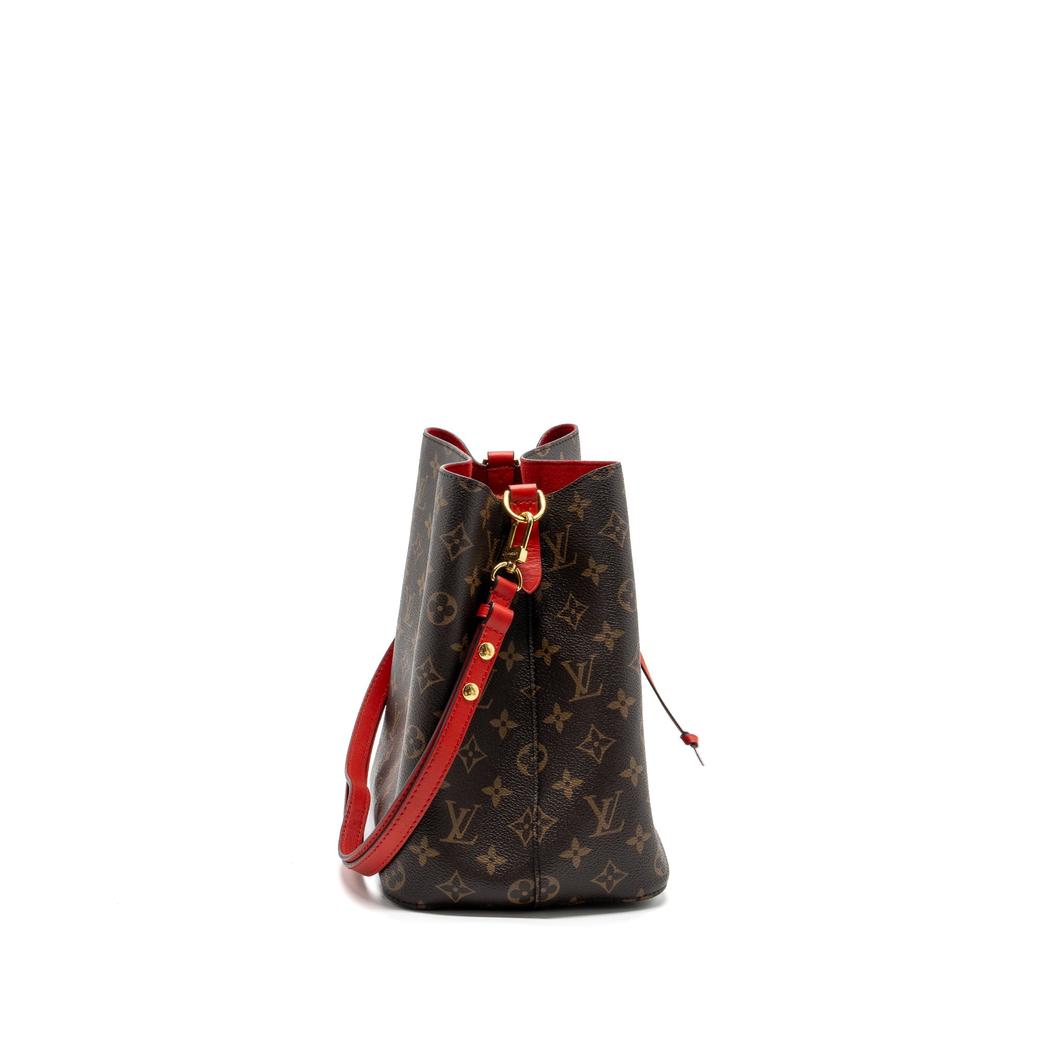 AAA Replica Louis Vuitton LV NEONOE MONOGRAM CANVAS / RED GHW