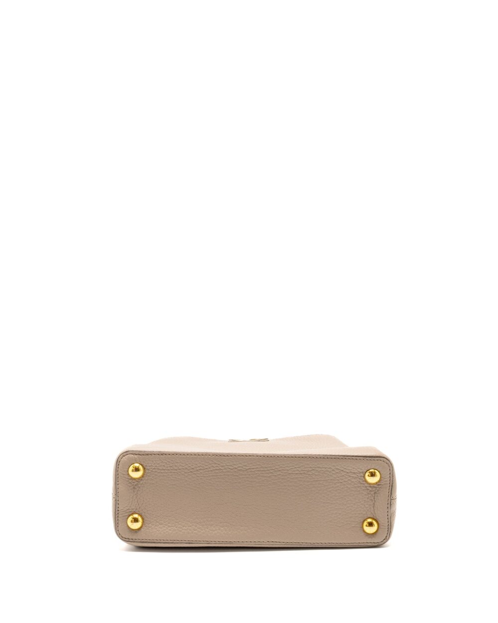 AAA Replica Louis Vuitton LV CAPUCINES BB TAURILLON LIGHT GREY GHW