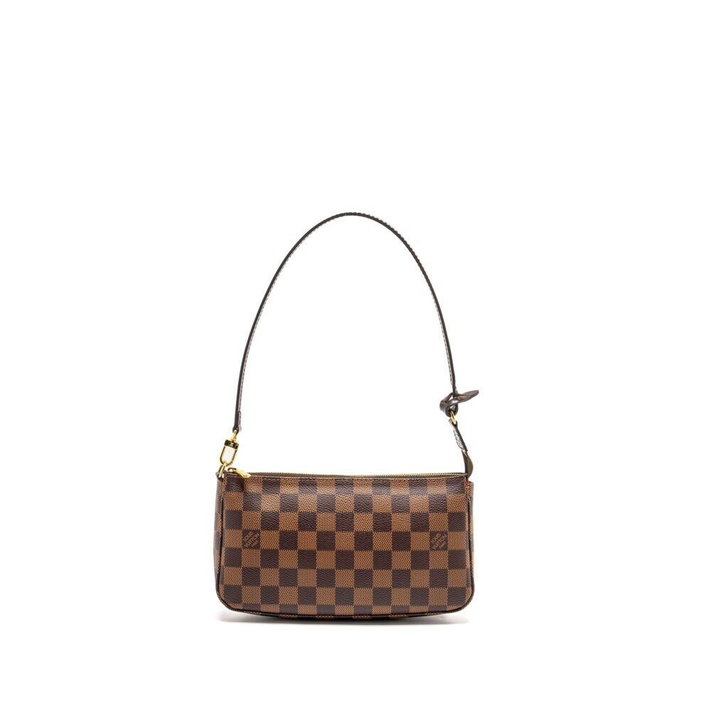 AAA Replica Louis Vuitton LV POCHETTE ACCESSOIRES DAMIER EBENE CANVAS GHW
