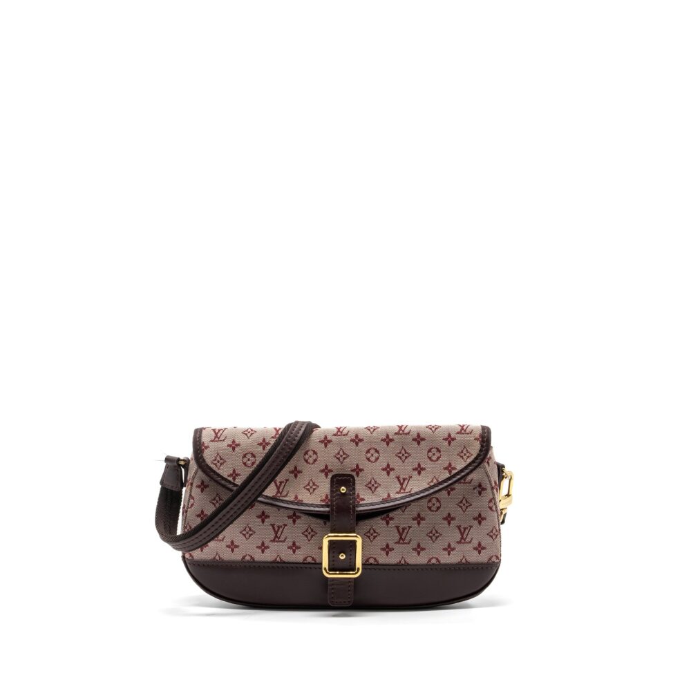 AAA Replica Louis Vuitton LV VINTAGE FLAP SHOULDER BAG FABRIC / LEATHER DARK PINK GHW