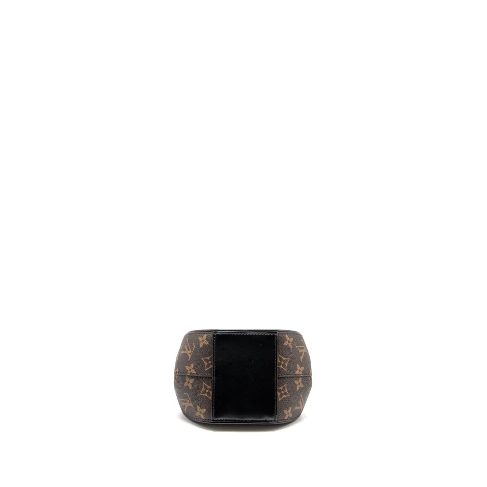 AAA Replica Louis Vuitton LV BOURSICOT CHAIN BAG REVERSE MONOGRAM CANVAS/LEATHER BLACK HARDWARE