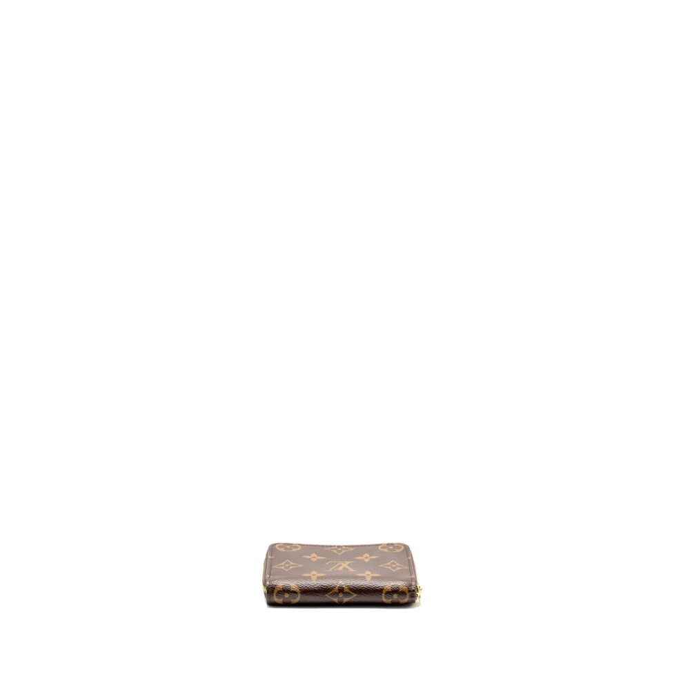 AAA Replica Louis Vuitton LV ZIPPER COIN PURSE MONOGRAM CANVAS BROWN GHW