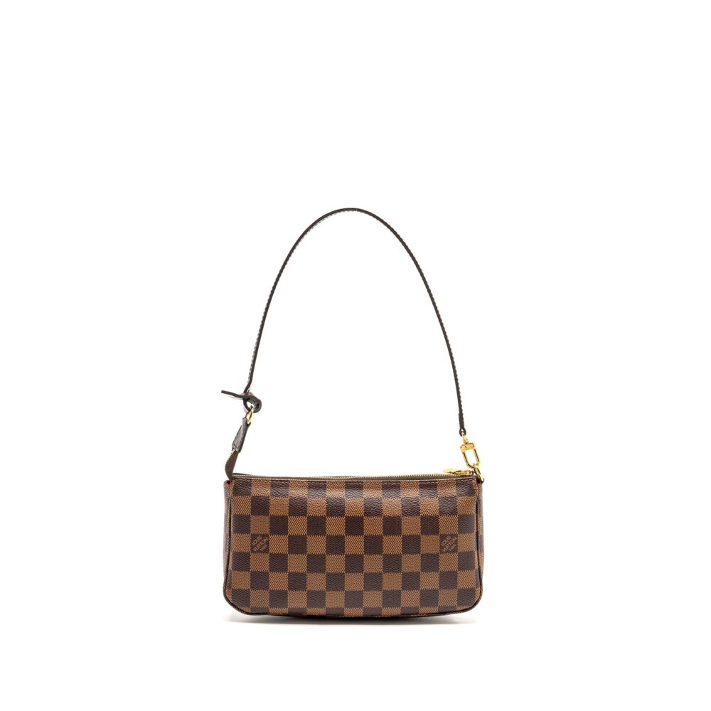 AAA Replica Louis Vuitton LV POCHETTE ACCESSOIRES DAMIER EBENE CANVAS GHW