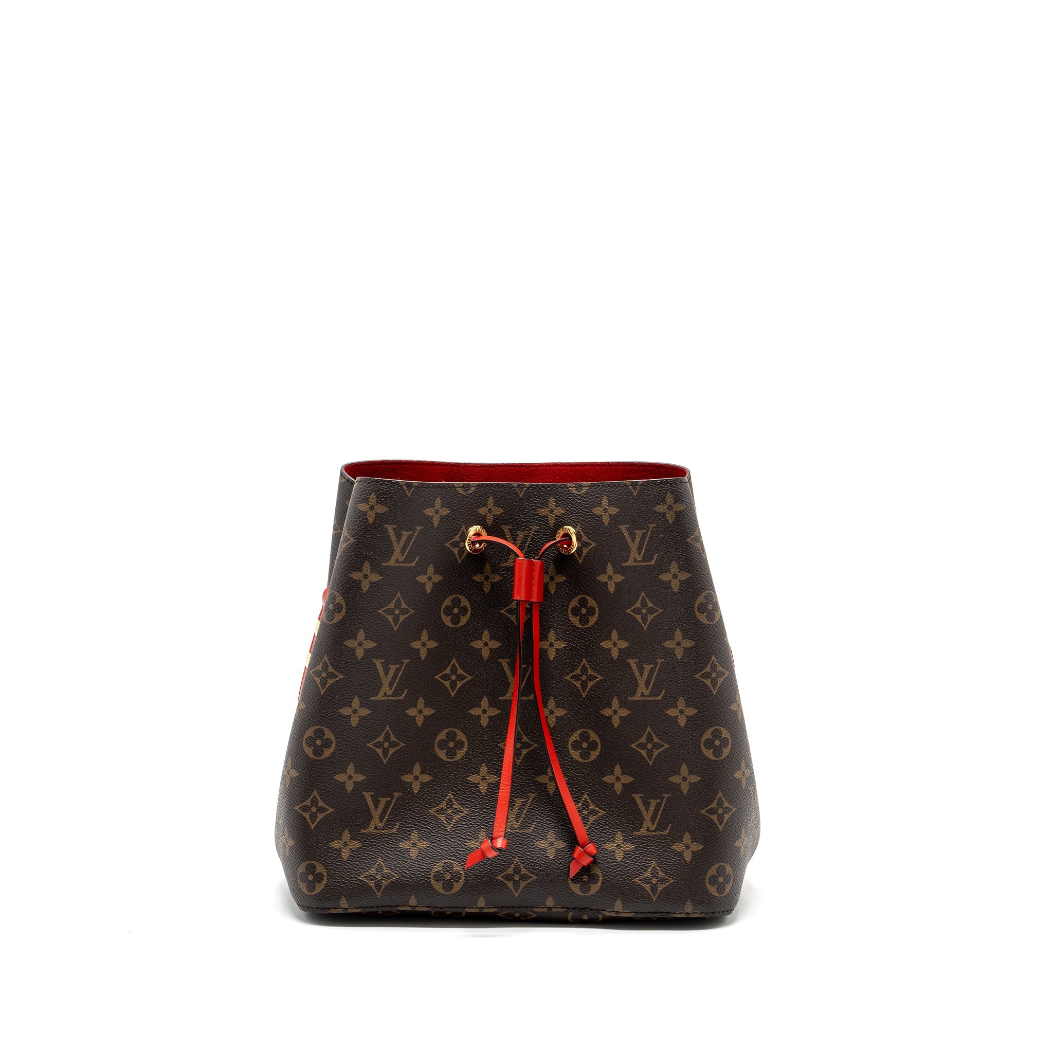 AAA Replica Louis Vuitton LV NEONOE MONOGRAM CANVAS / RED GHW