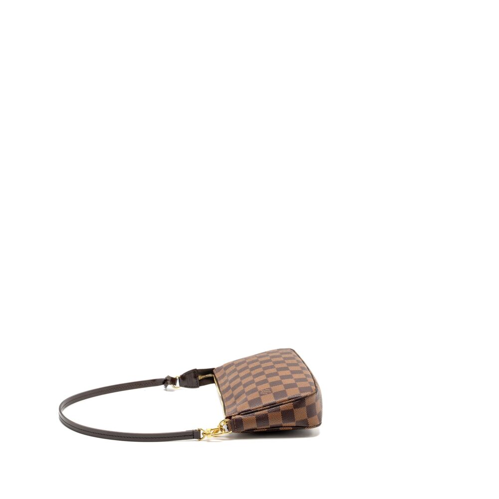 AAA Replica Louis Vuitton LV POCHETTE ACCESSOIRES DAMIER EBENE CANVAS GHW