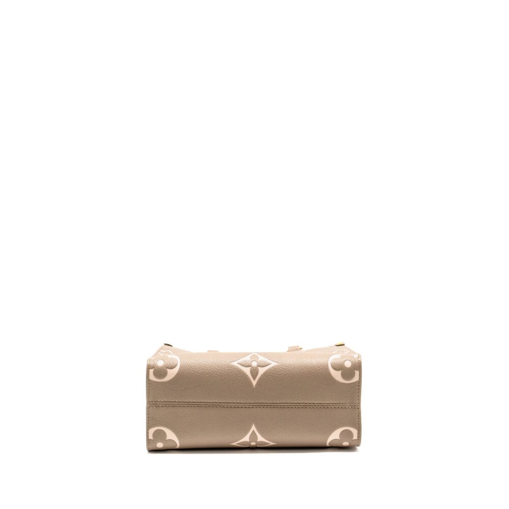 AAA Replica Louis Vuitton LV ONTHEGO PM BICOLOUR MONOGRAM EMPREINTE LEATHER TOURTERELLE/CREME GHW