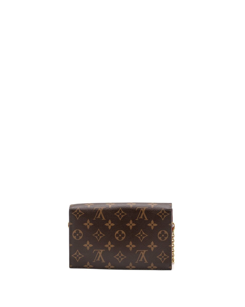 AAA Replica Louis Vuitton LV FLORE CHAIN WALLET MONOGRAM CANVAS/ DARK RED GHW