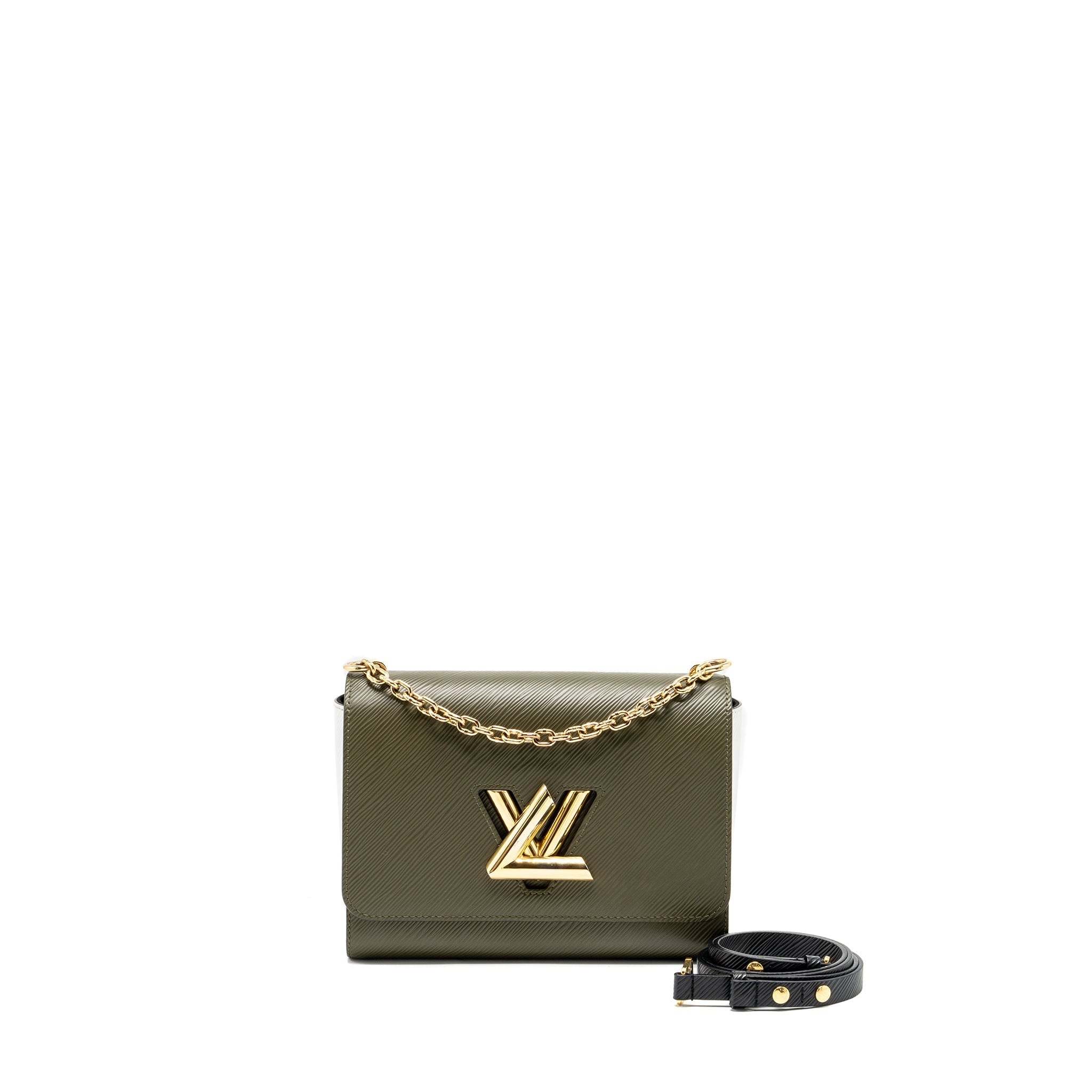 AAA Replica Louis Vuitton LV TWIST MM EPI OLIVE/WHITE GHW