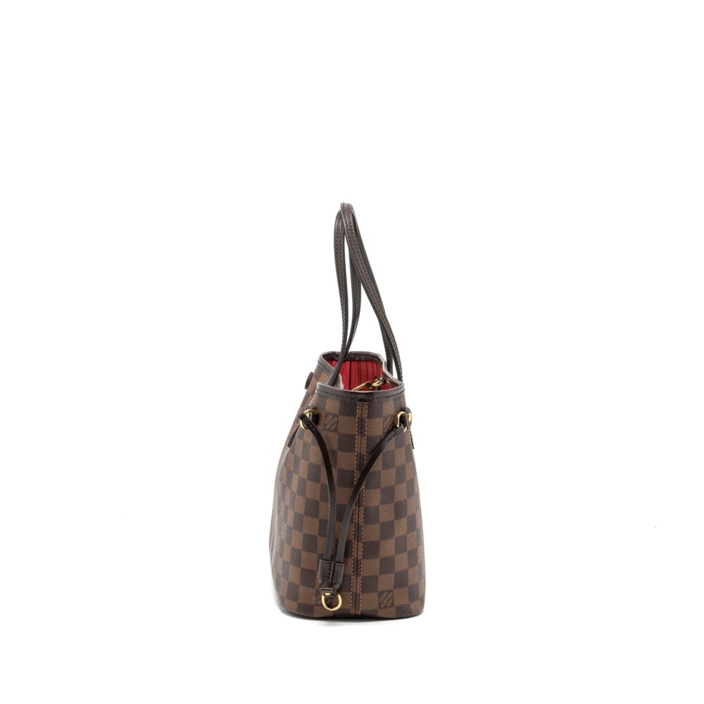 AAA Replica Louis Vuitton LV NEVERFULL PM DAMIER EBENE CANVAS GHW