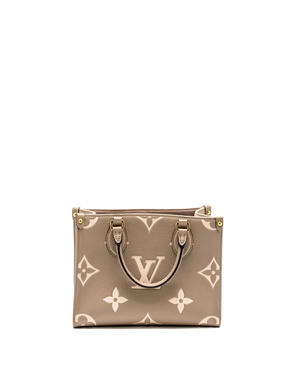 AAA Replica Louis Vuitton LV ONTHEGO PM BICOLOUR MONOGRAM EMPREINTE LEATHER TOURTERELLE/CREME GHW