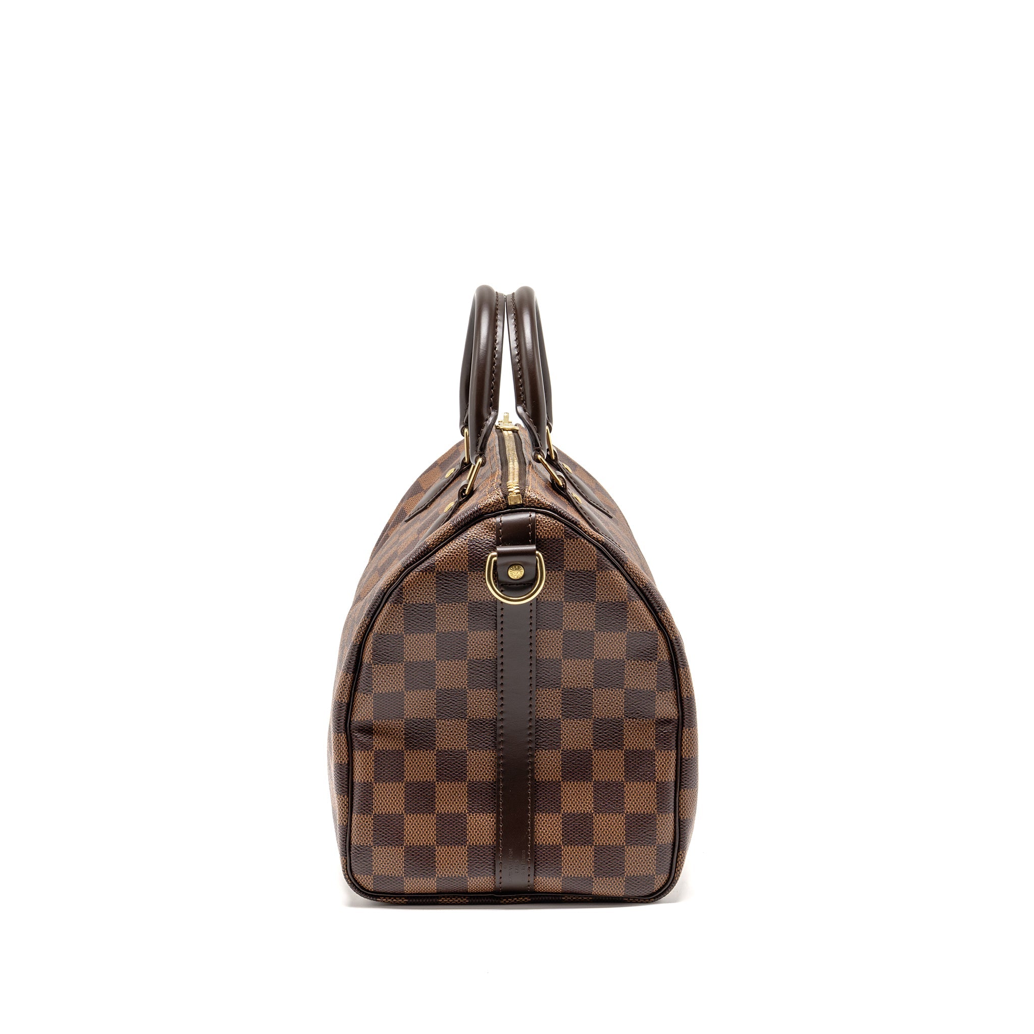 AAA Replica Louis Vuitton LV SPEEDY BANDOULIERE 30 DAMIER EBENE CANVAS GHW