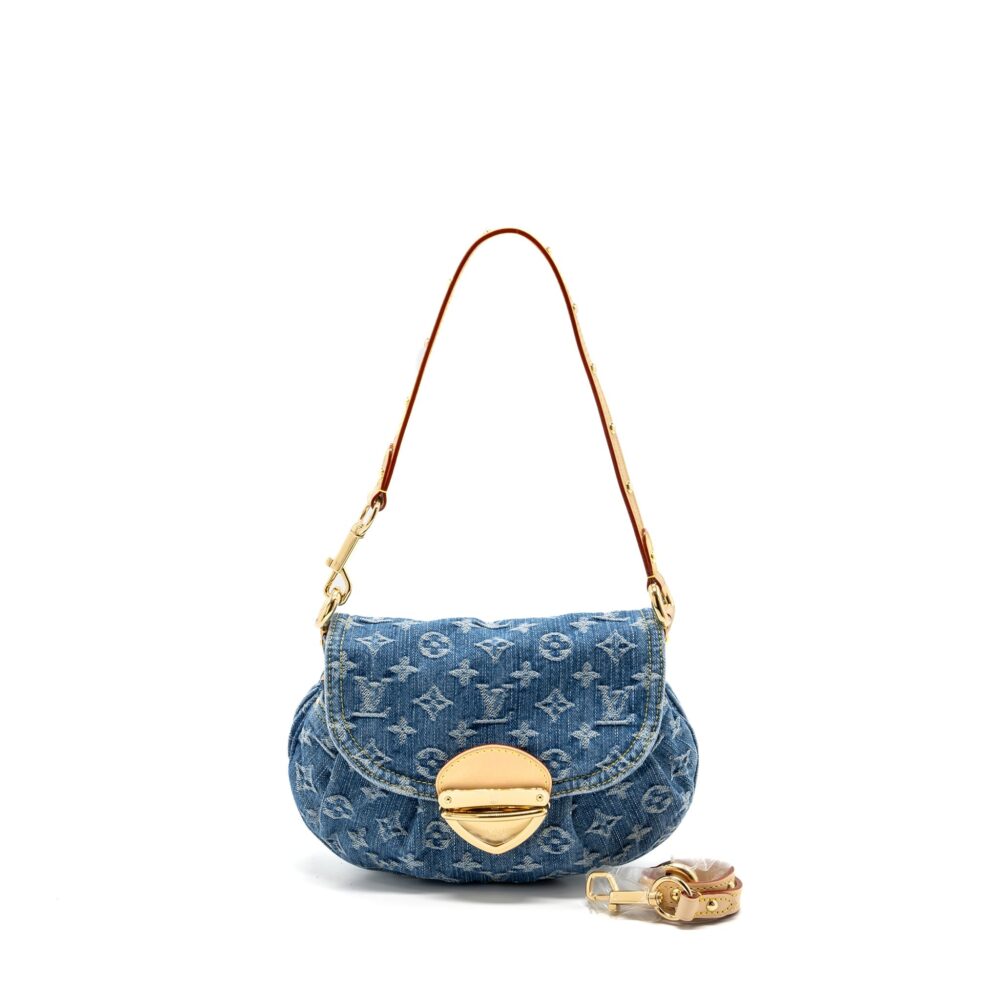 AAA Replica Louis Vuitton LV SUNSET BAG DENIM BLUE GHW (NEW VERSION)