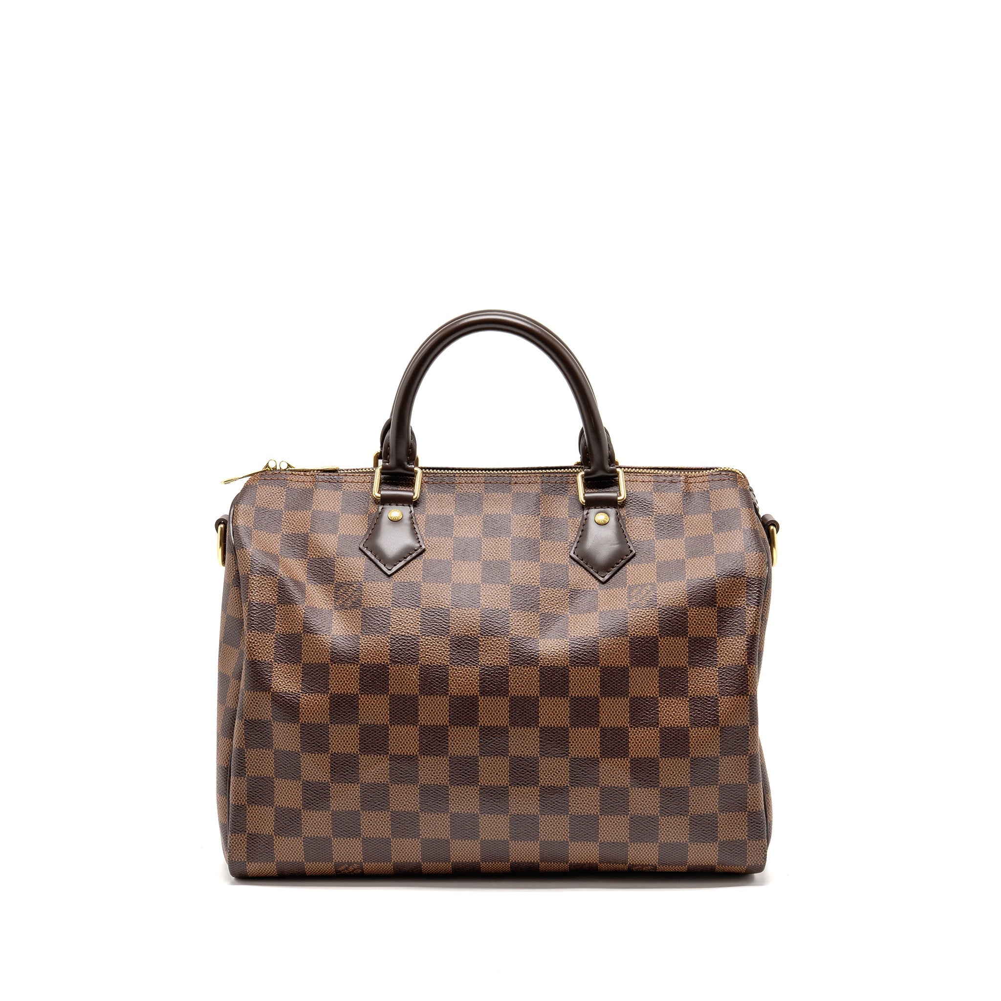 AAA Replica Louis Vuitton LV SPEEDY BANDOULIERE 30 DAMIER EBENE CANVAS GHW