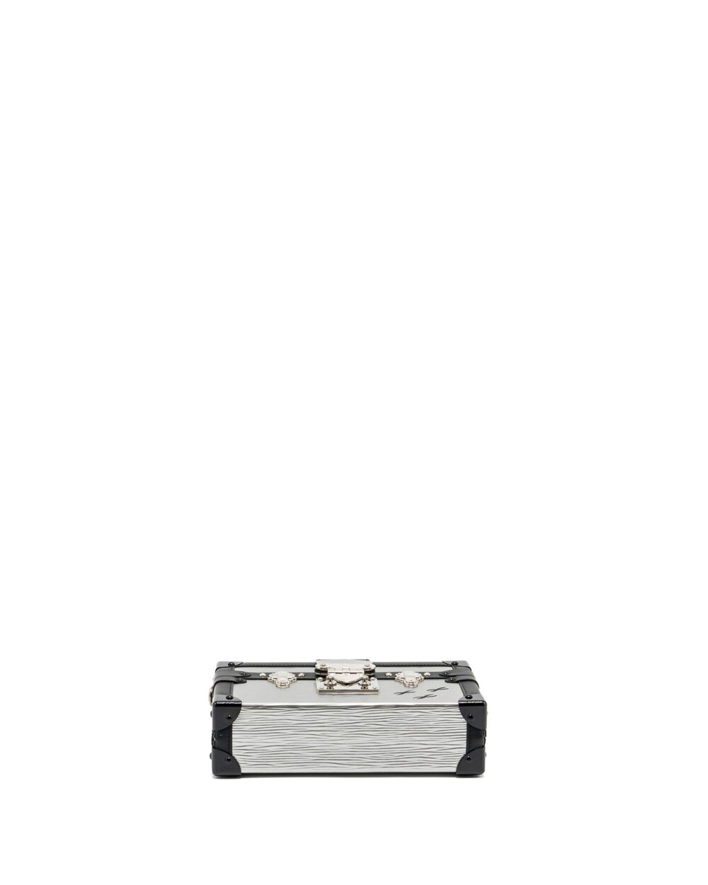 AAA Replica Louis Vuitton LV PETITE MALLE EPI WHITE/BLACK GHW