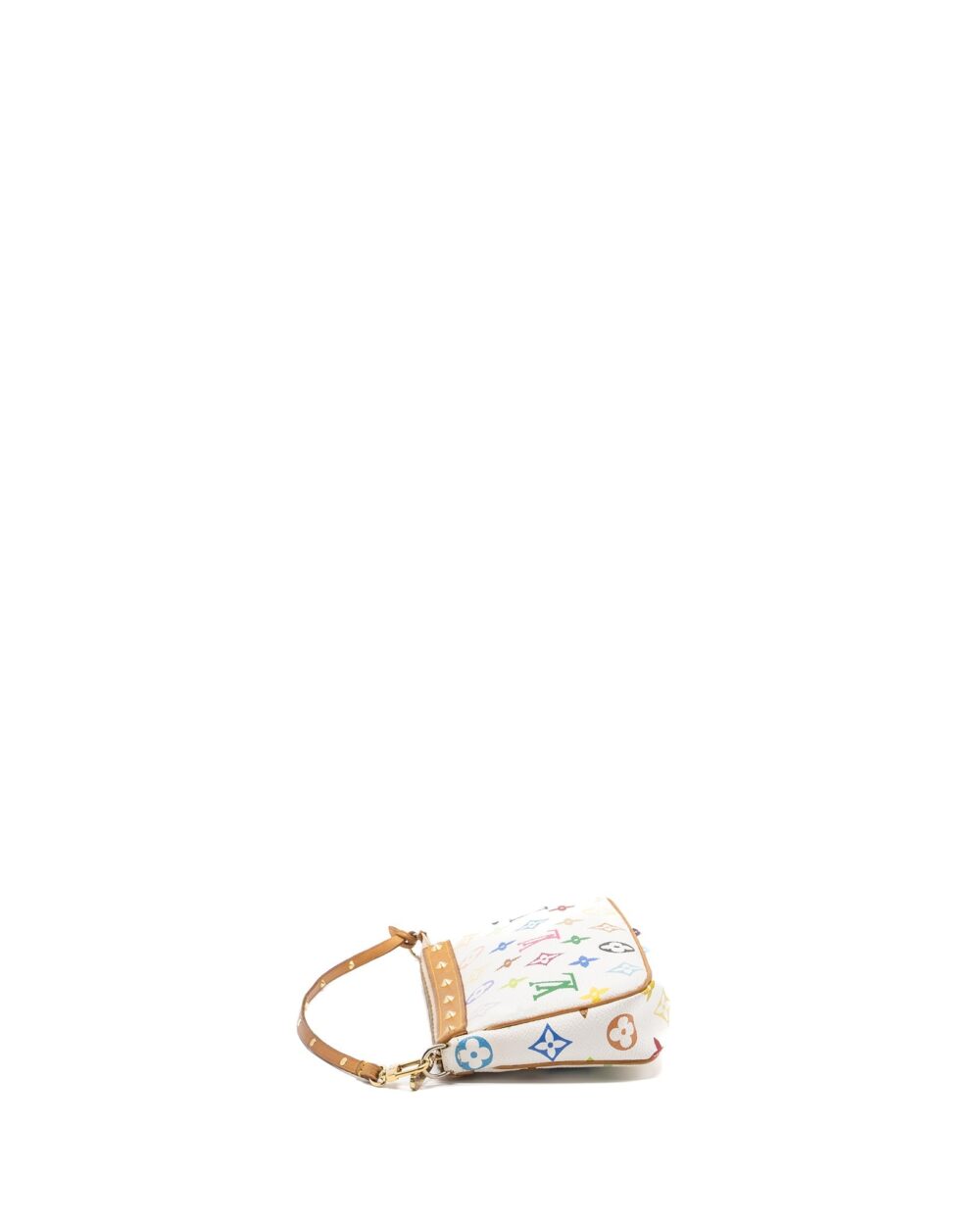 AAA Replica Louis Vuitton LV VINTAGE POCHETTE ACCESSORIES MULTICOLOUR MONOGRAM CANVAS WHITE GHW