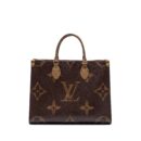 AAA Replica Louis Vuitton LV ONTHEGO MM MONOGRAM REVERSE CANVAS GHW (NEW VERSION)