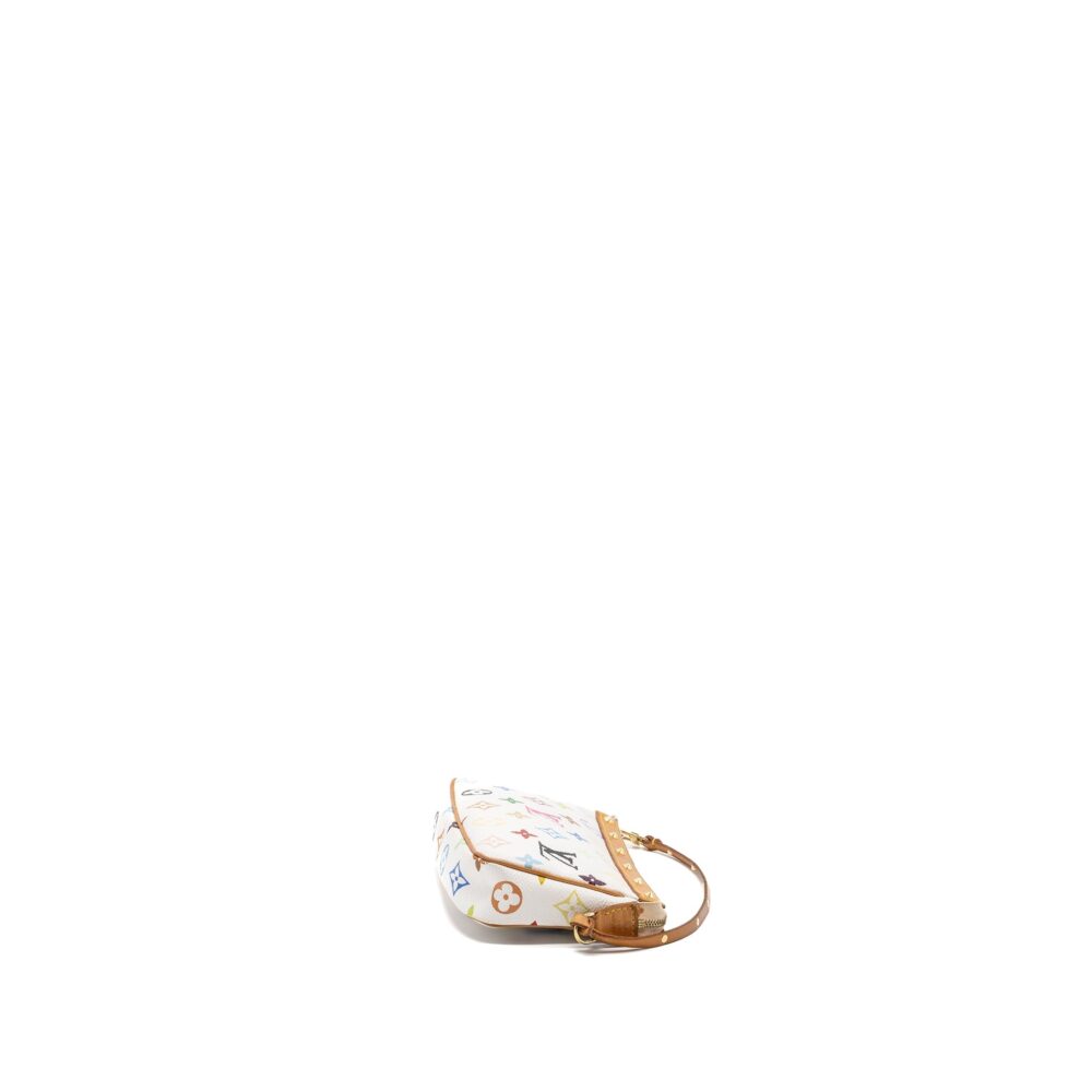 AAA Replica Louis Vuitton LV VINTAGE POCHETTE ACCESSORIES MULTICOLOUR MONOGRAM CANVAS WHITE GHW