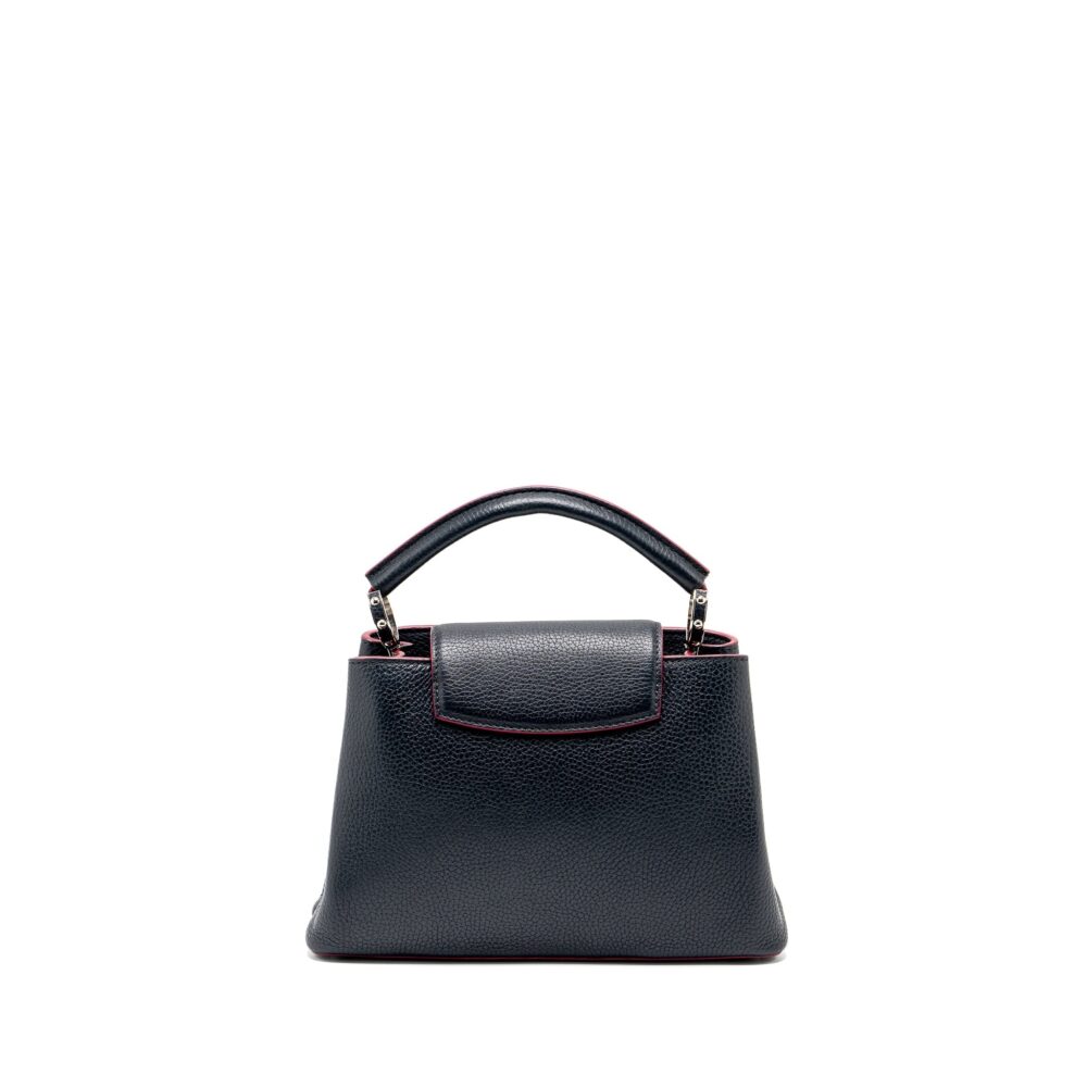 AAA Replica Louis Vuitton LV CAPUCINES BB TAURILLON NAVY SHW