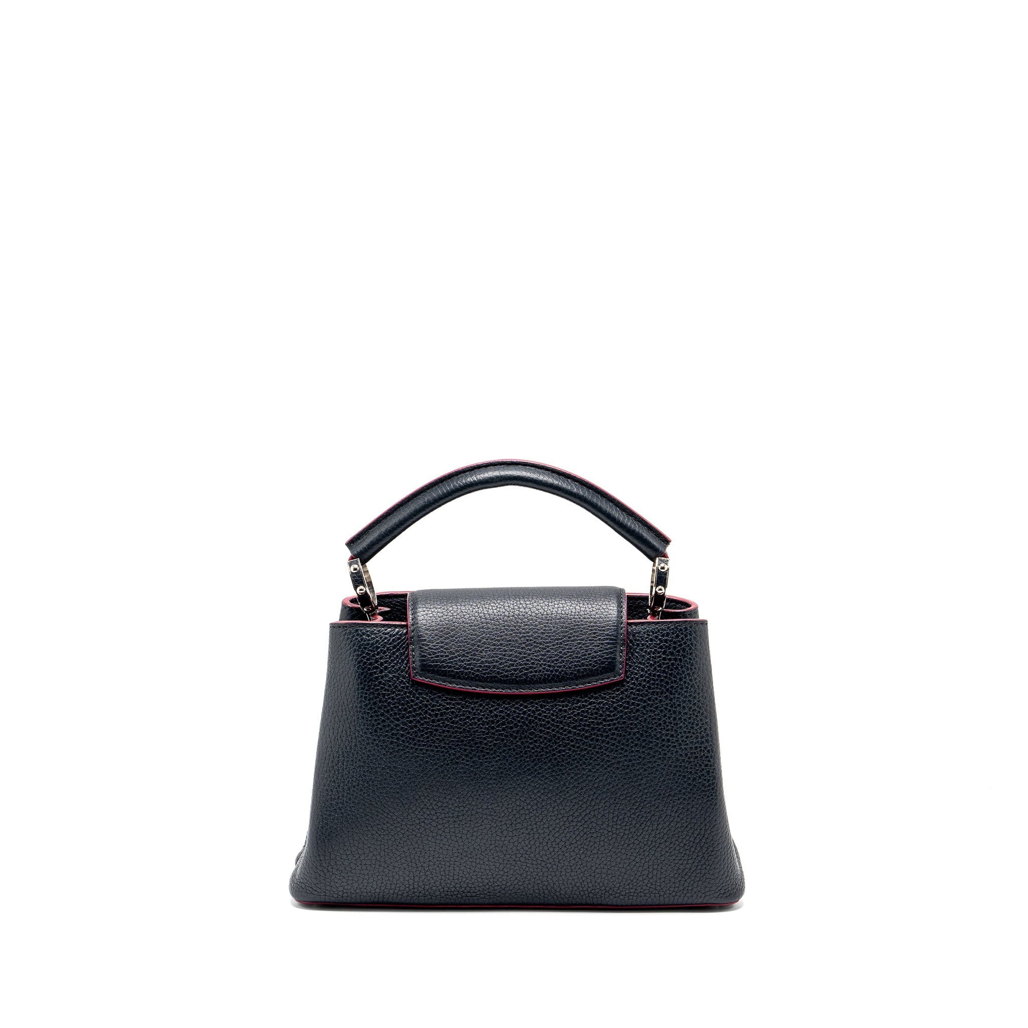 AAA Replica Louis Vuitton LV CAPUCINES BB TAURILLON NAVY SHW