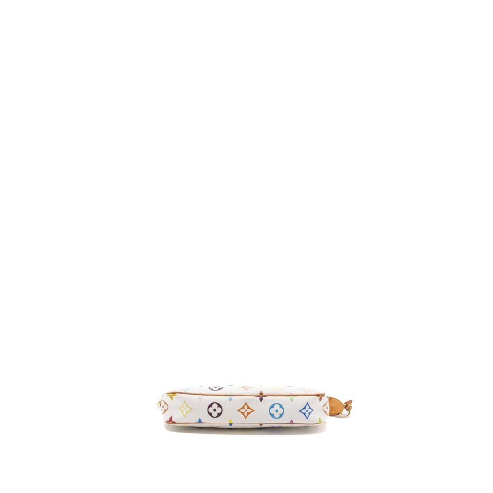 AAA Replica Louis Vuitton LV VINTAGE POCHETTE ACCESSORIES MULTICOLOUR MONOGRAM CANVAS WHITE GHW