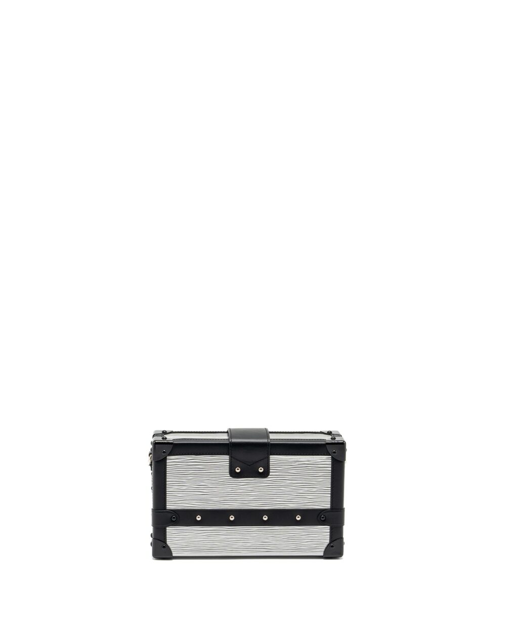 AAA Replica Louis Vuitton LV PETITE MALLE EPI WHITE/BLACK GHW
