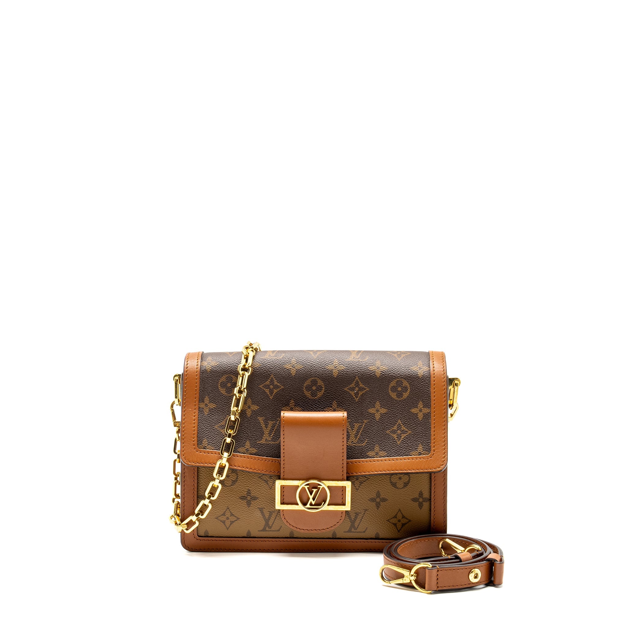 AAA Replica Louis Vuitton LV DAUPHINE MM MONOGRAM CANVAS GHW