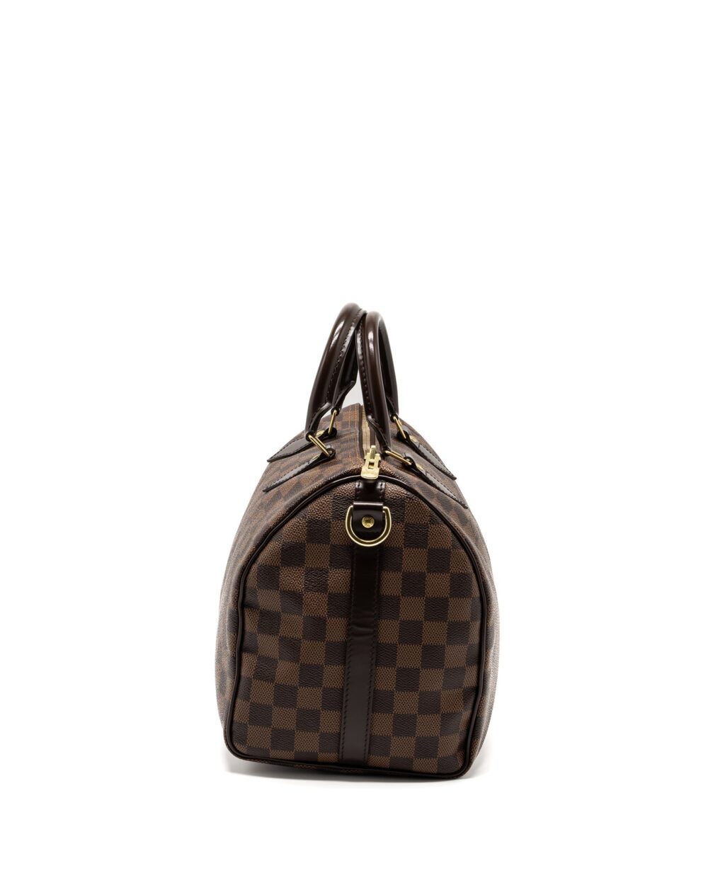 AAA Replica Louis Vuitton LV SPEEDY 30 BANDOULIERE DAMIER EBENE CANVAS GHW