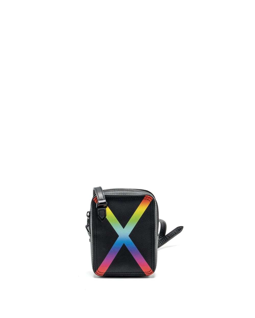 AAA Replica Louis Vuitton LV DANUBE MESSENGER BAG TAIGA BLACK/RAINBOW BLACK HARDWARE