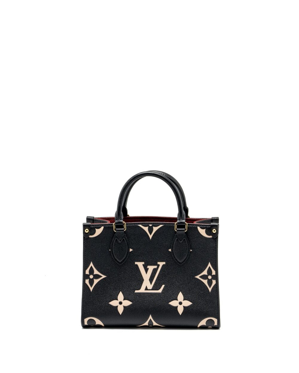 AAA Replica Louis Vuitton LV ONTHEGO PM BICOLOUR MONOGRAM EMPREINTE BLACK GHW