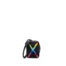 AAA Replica Louis Vuitton LV DANUBE MESSENGER BAG TAIGA BLACK/RAINBOW BLACK HARDWARE