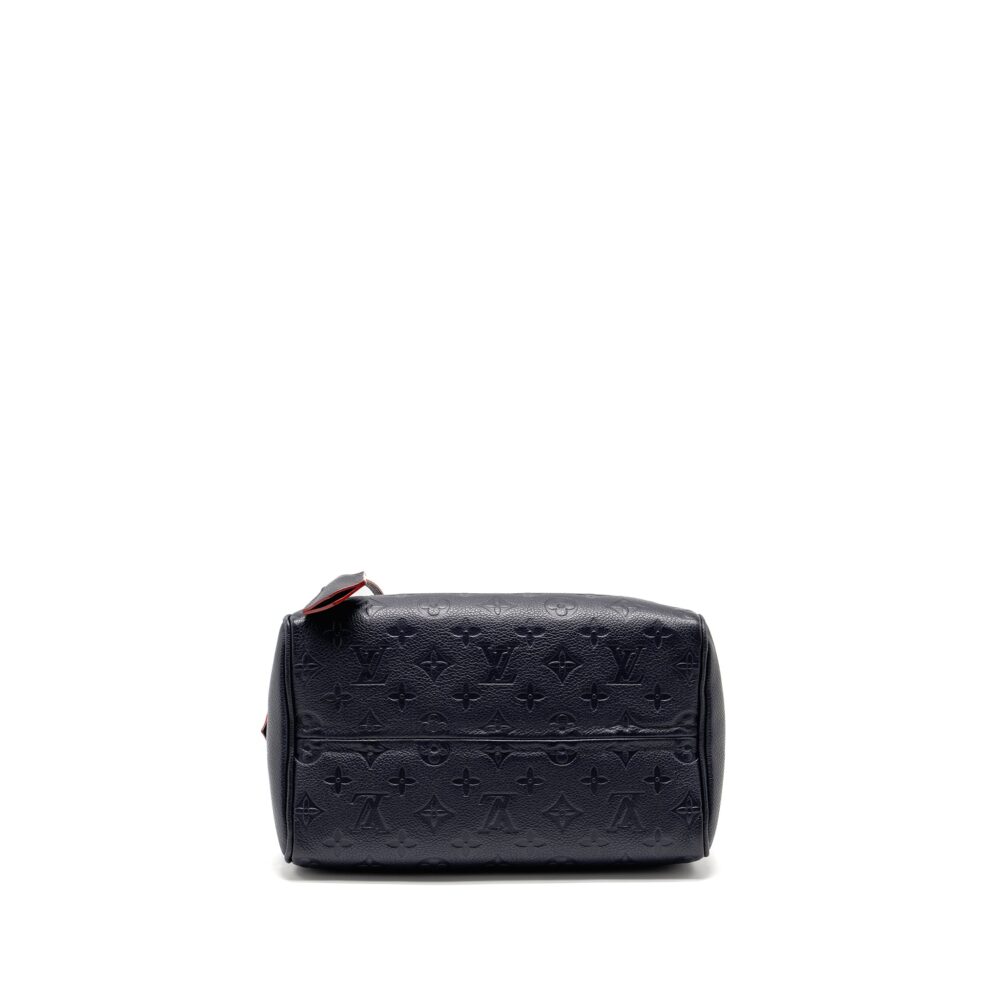 AAA Replica Louis Vuitton LV SPEEDY 25 BANDOULIERE MONOGRAM EMPREINTE NAVY/RED GHW