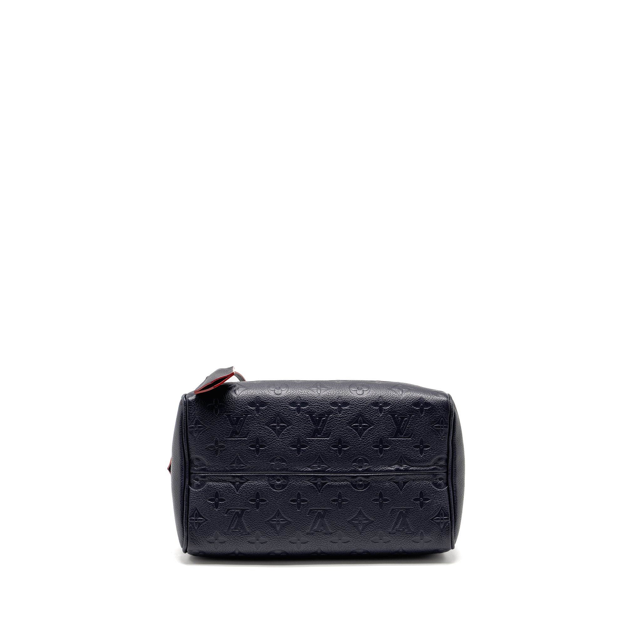 AAA Replica Louis Vuitton LV SPEEDY 25 BANDOULIERE MONOGRAM EMPREINTE NAVY/RED GHW