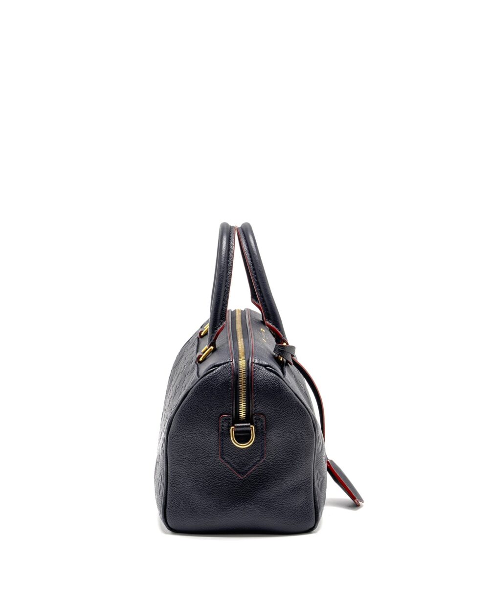 AAA Replica Louis Vuitton LV SPEEDY 25 BANDOULIERE MONOGRAM EMPREINTE NAVY/RED GHW