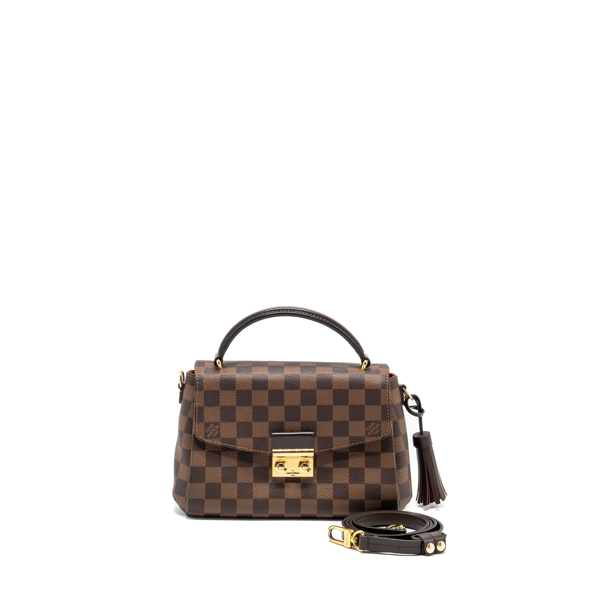 AAA Replica Louis Vuitton LV CROISETTE DAMIER EBENE GHW
