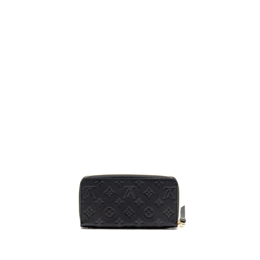 AAA Replica Louis Vuitton LV ZIPPY LONG WALLET EMBOSSED MONOGRAM EMPREINTE LEATHER BLACK GHW