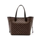 AAA Replica Louis Vuitton LV NEVERFULL MM DAMIER EBENE GHW