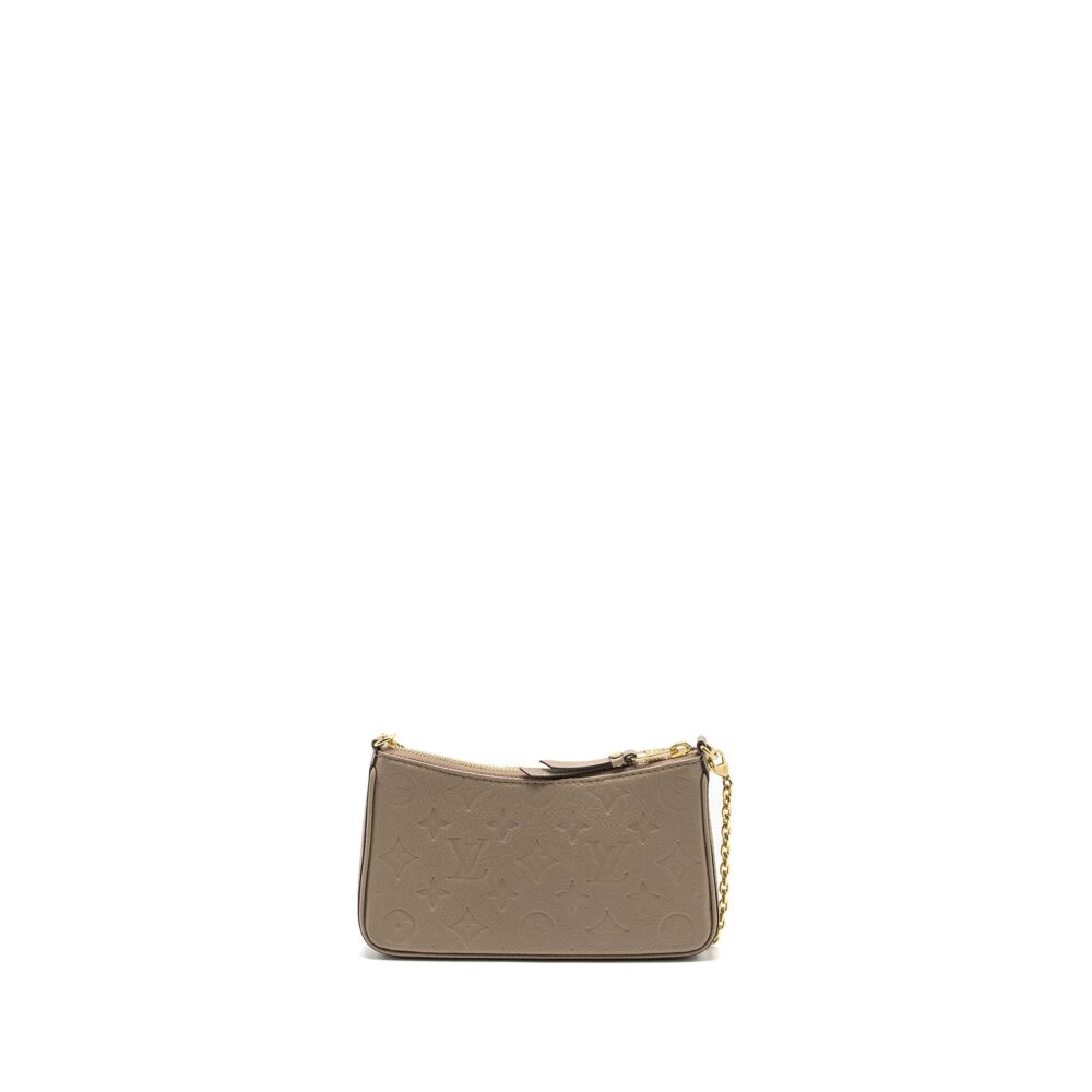 AAA Replica Louis Vuitton LV EASY POUCH ON STRAP MONOGRAM EMPREINETE GREY GHW