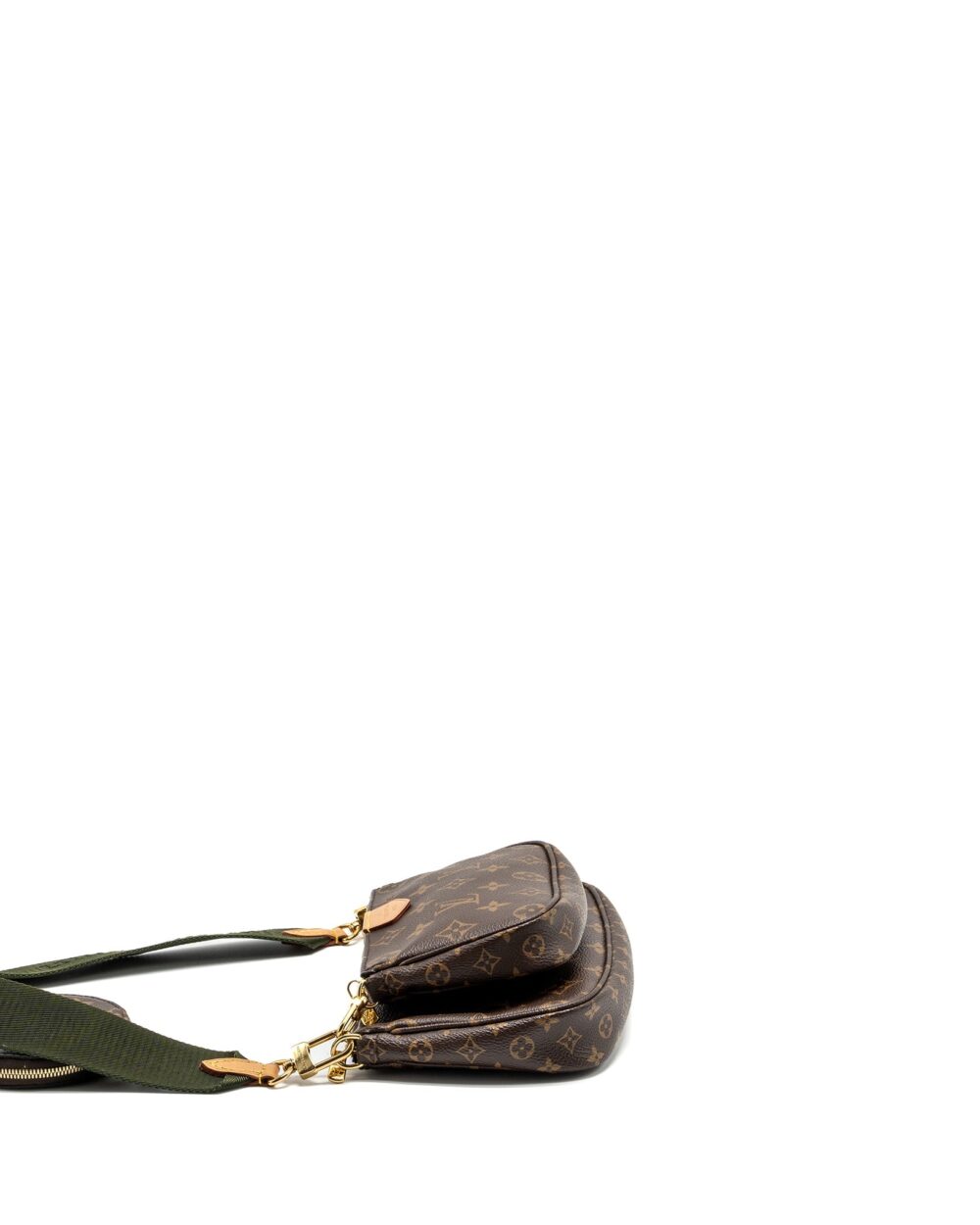 AAA Replica Louis Vuitton LV MULTI POCHETTE MONOGRAM CANVAS / KHAKI STRAP GHW
