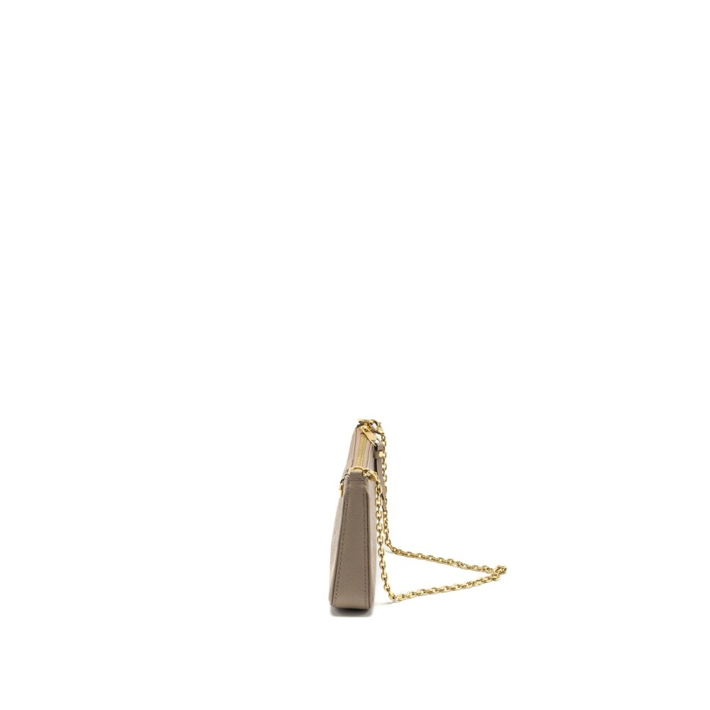 AAA Replica Louis Vuitton LV EASY POUCH ON STRAP MONOGRAM EMPREINETE GREY GHW