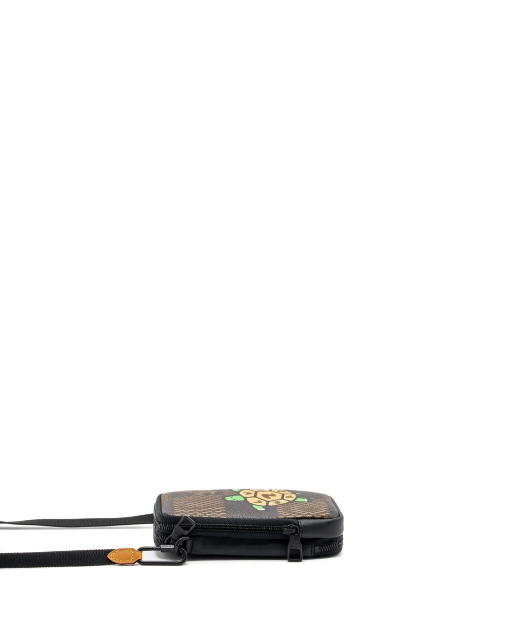 AAA Replica Louis Vuitton LV NIGO DOUBLE PHONE POUCH LIMITED EDITION BLACK HARDWARE