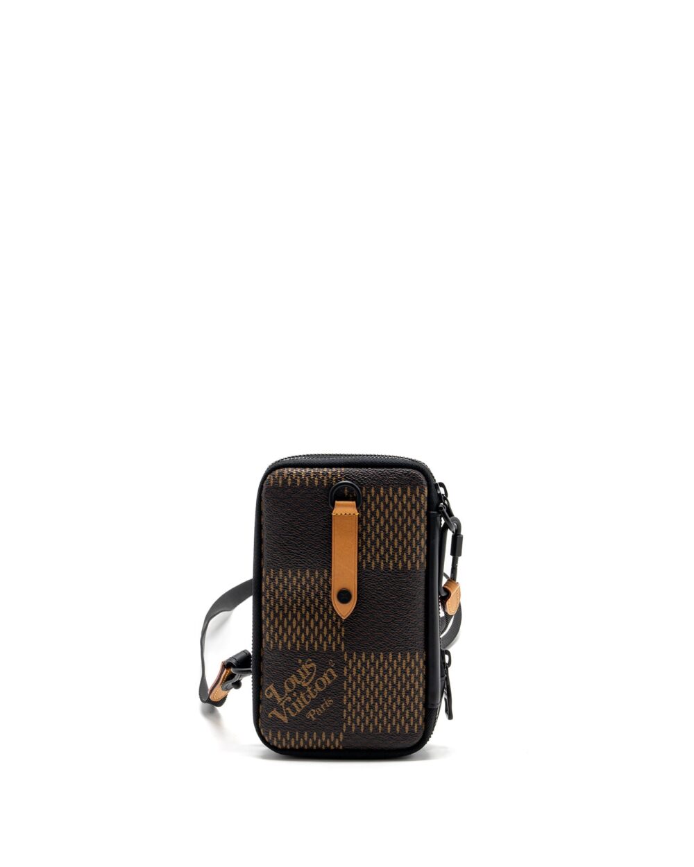 AAA Replica Louis Vuitton LV NIGO DOUBLE PHONE POUCH LIMITED EDITION BLACK HARDWARE