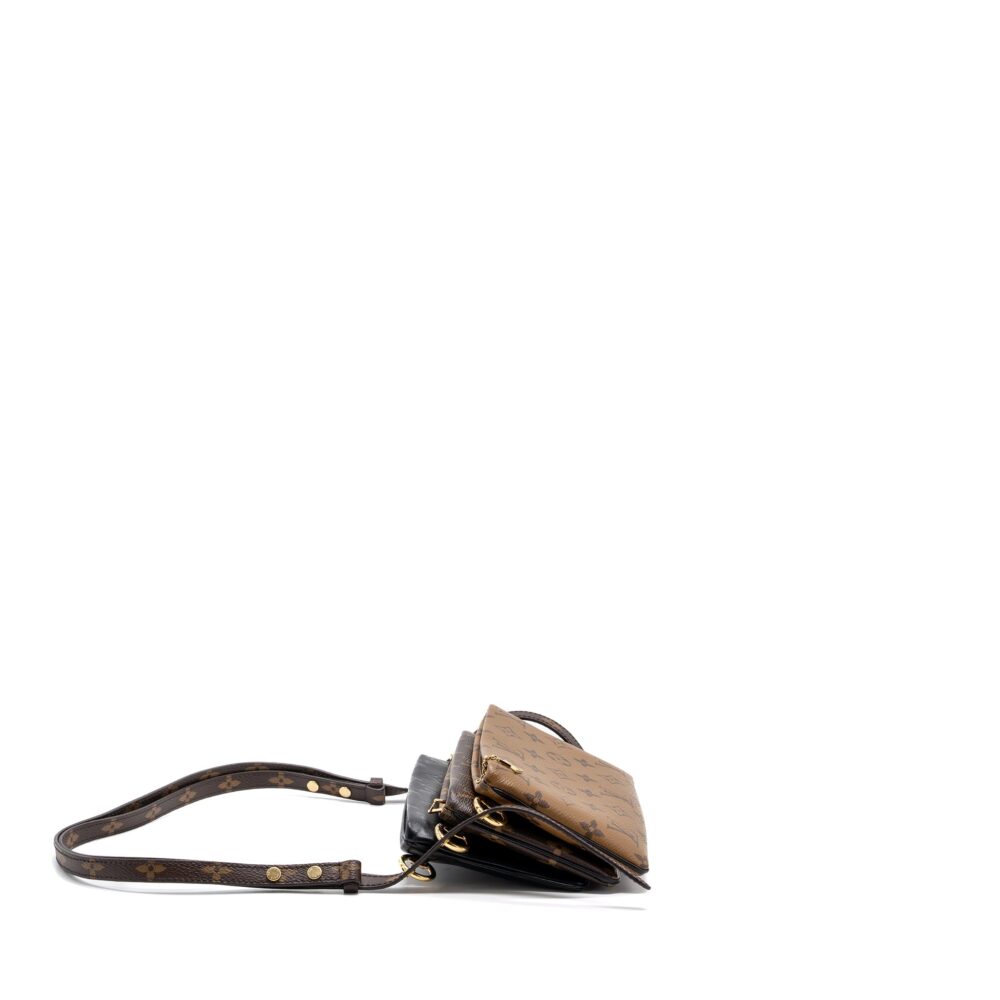 AAA Replica Louis Vuitton LV LV3 POCHETTE SHOULDER BAG REVERSE MONOGRAM CANVAS LAMBSKIN GHW