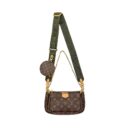 AAA Replica Louis Vuitton LV MULTI POCHETTE MONOGRAM CANVAS / KHAKI STRAP GHW
