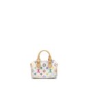 AAA Replica Louis Vuitton LV TAKASHI MURAKAMI NANO SPEEDY MULTICOLOURED MONOGRAM CANVAS WHITE GHW
