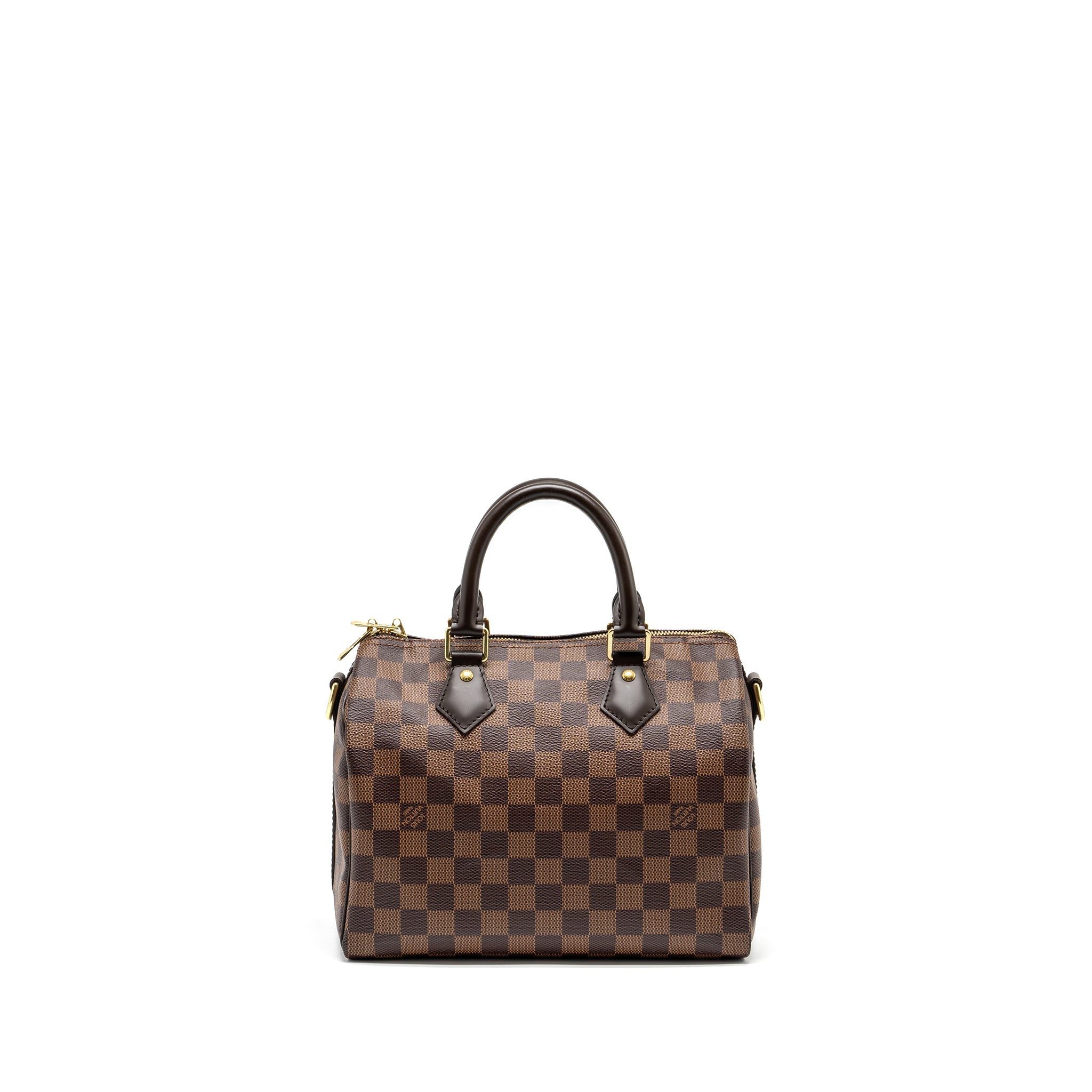 AAA Replica Louis Vuitton LV SPEEDY BANDOULIERE 25 DAMIER EBENE GHW