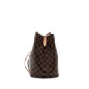 AAA Replica Louis Vuitton LV NEONOE MM DAMIER EBENE CANVAS LIGHT PINK GHW