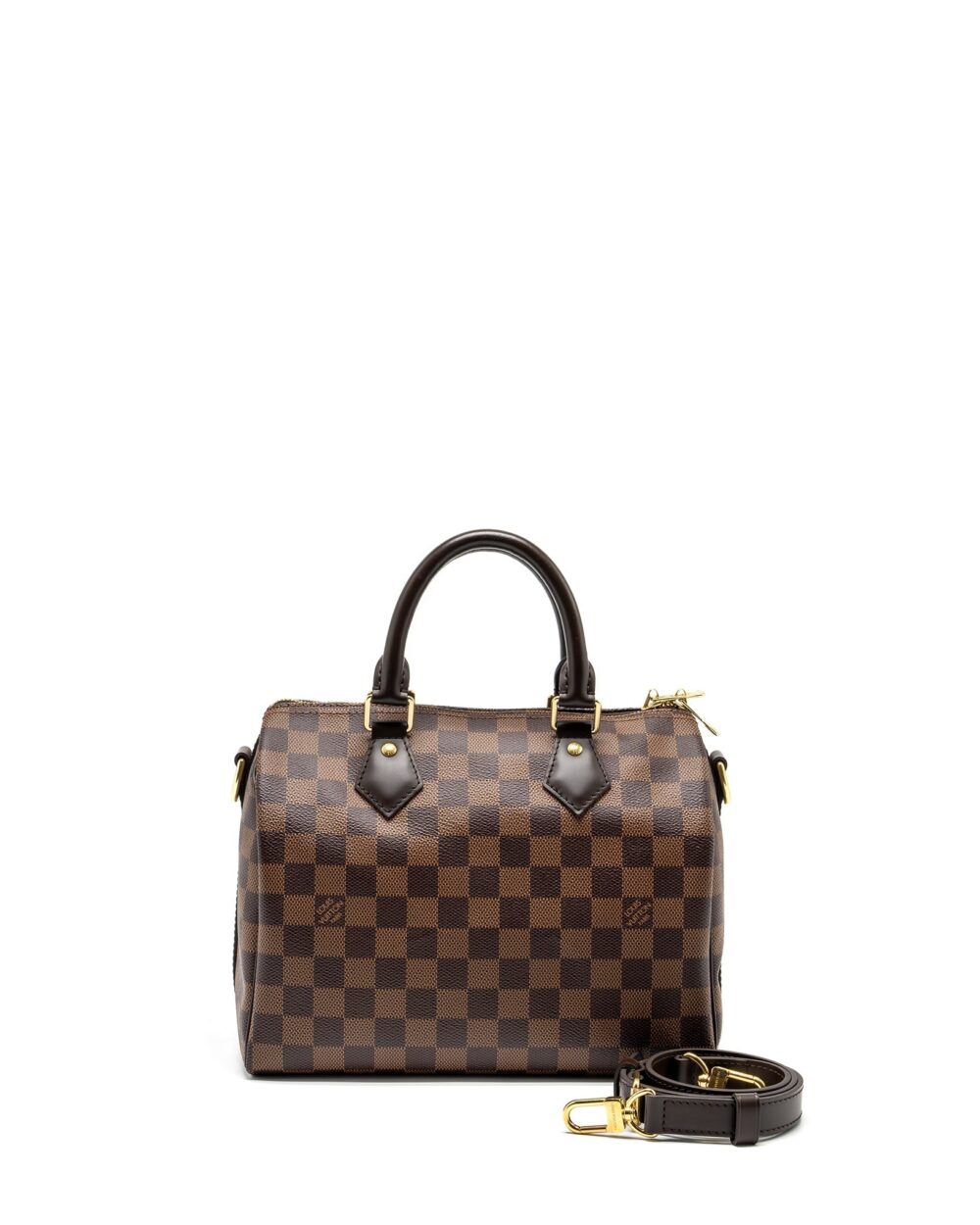 AAA Replica Louis Vuitton LV SPEEDY BANDOULIERE 25 DAMIER EBENE GHW