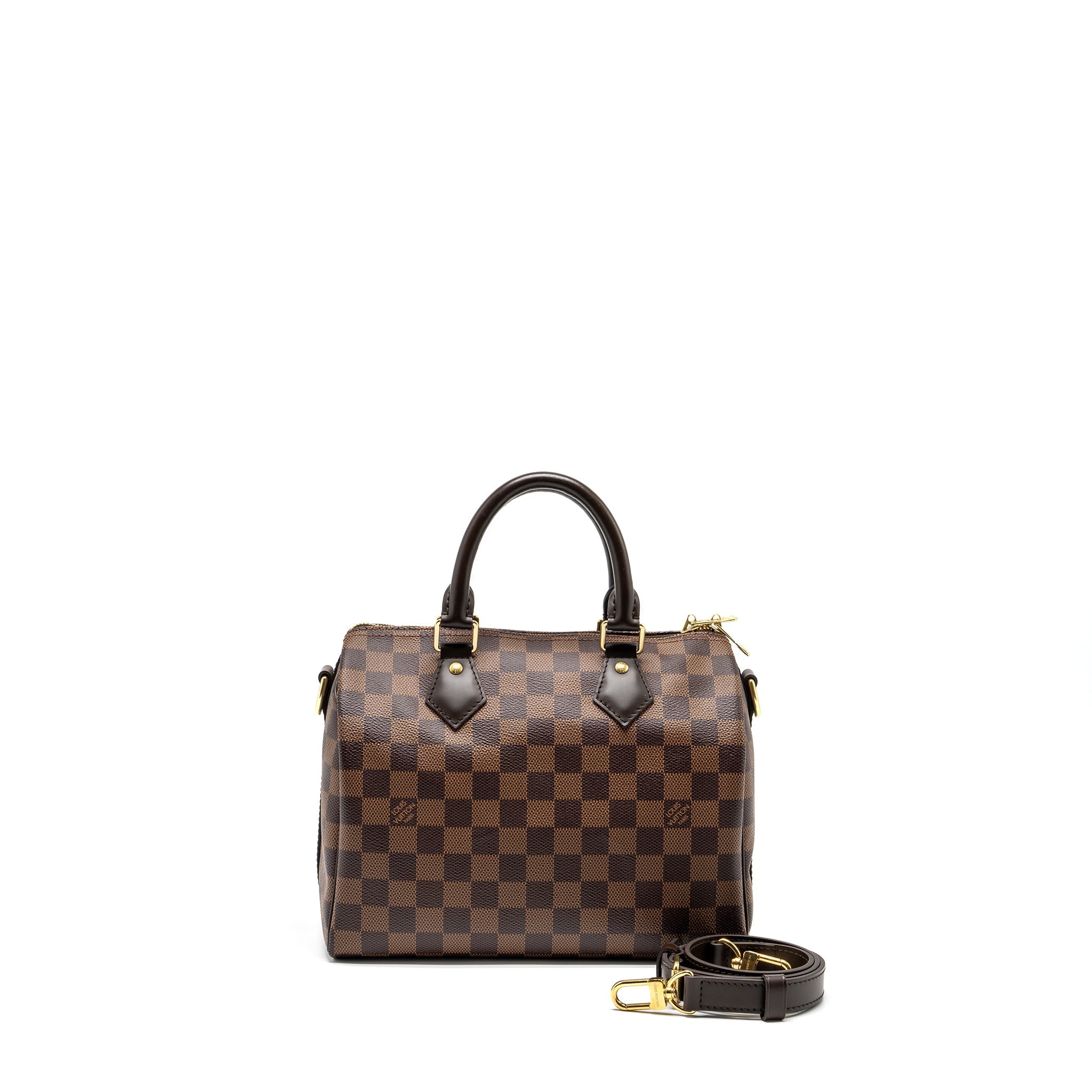 AAA Replica Louis Vuitton LV SPEEDY BANDOULIERE 25 DAMIER EBENE GHW