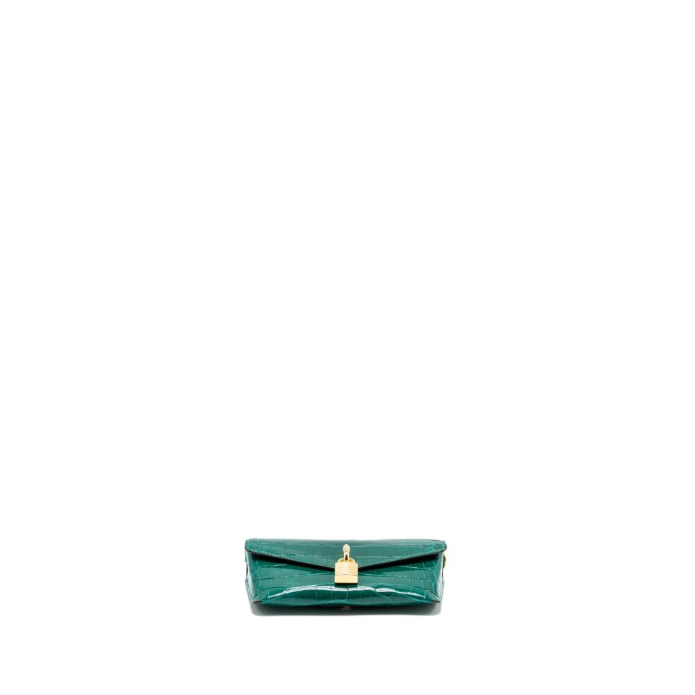 AAA Replica Louis Vuitton LV PADLOCK ON STRAP CROCODILE BRILLANT GREEN GHW