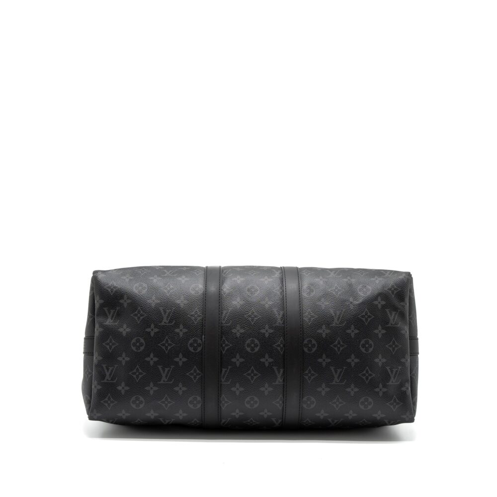 AAA Replica Louis Vuitton LV Keepall Bandoulière 45 Monogram Eclipse Canvas SHW